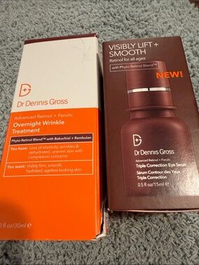 Unopened - Advanced Retinol Overnight Wrinkle Treatment and Triple Eye Serum